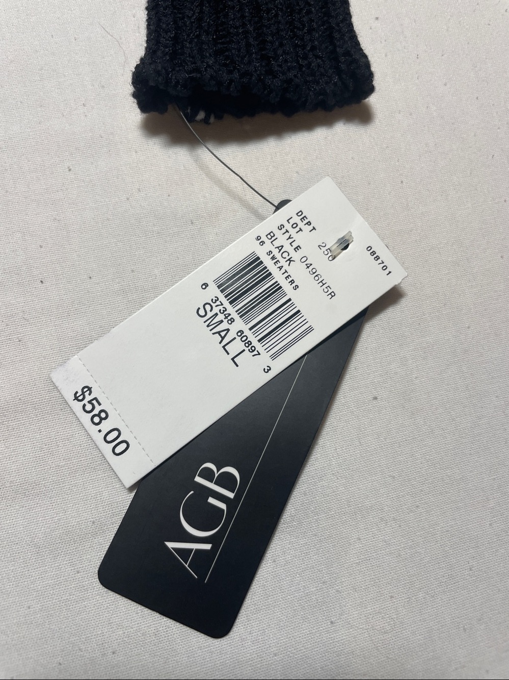 AGB Black Open-Weave Scoop Neck Sweater - Picture 4 of 10